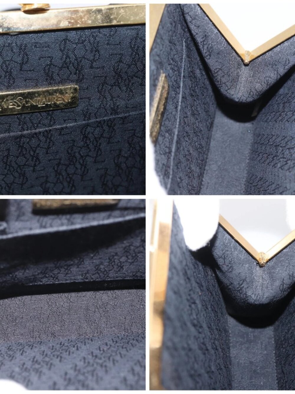 SAINT LAURENT Shoulder Bag Leather Black Gold - Picture 15 of 16